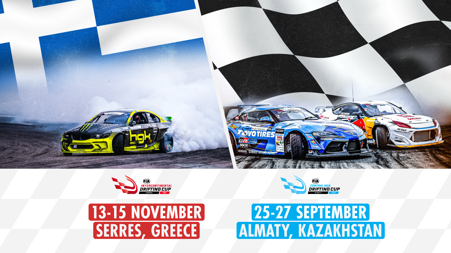 Grecia acoge la Copa Continental de Drift 2026 mientras la FIA lanza sus primeras competiciones regionales de drift