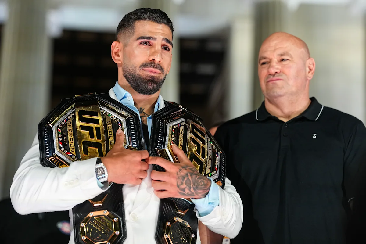 Ilya Topuria y Justin Gaethje se ponen físicos en un choque de presión en UFC Freedom 250: 'Pequeño animal emocional'