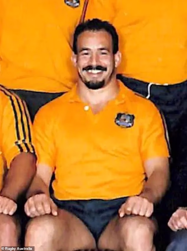 Enrique Rodríguez en la foto durante su increíble carrera con los Wallabies